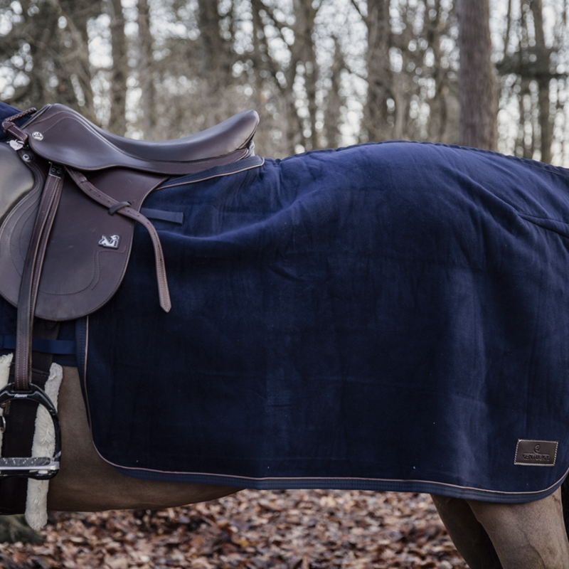 Kentucky Horsewear Quarter Rug Heavy Fleece Navy-3